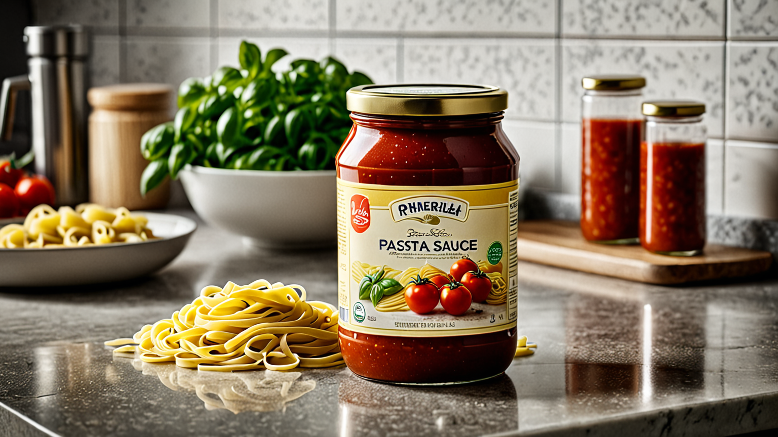 密閉容器に入れられたパスタソース