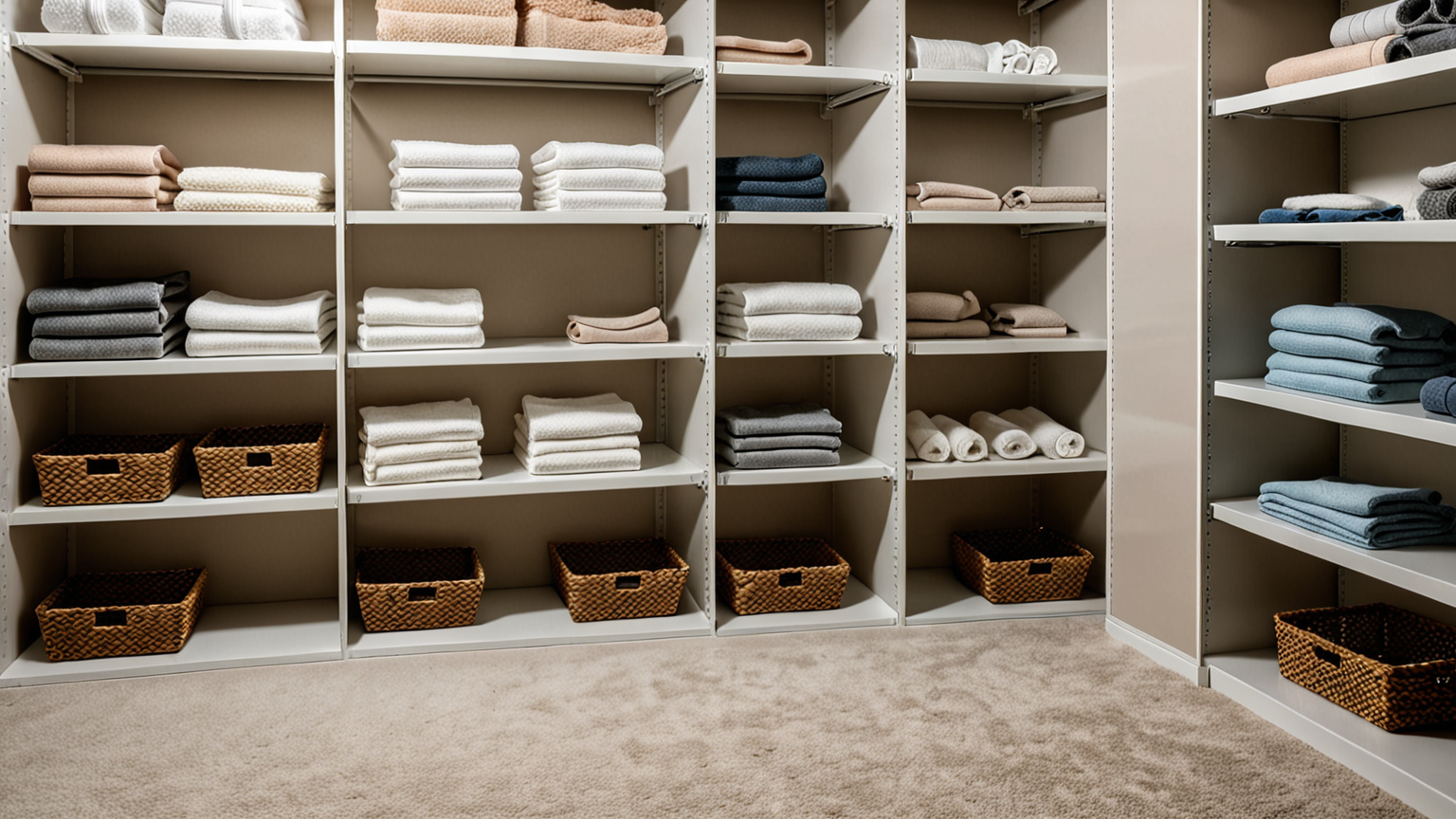 クローゼット内に置かれた複数の除湿剤