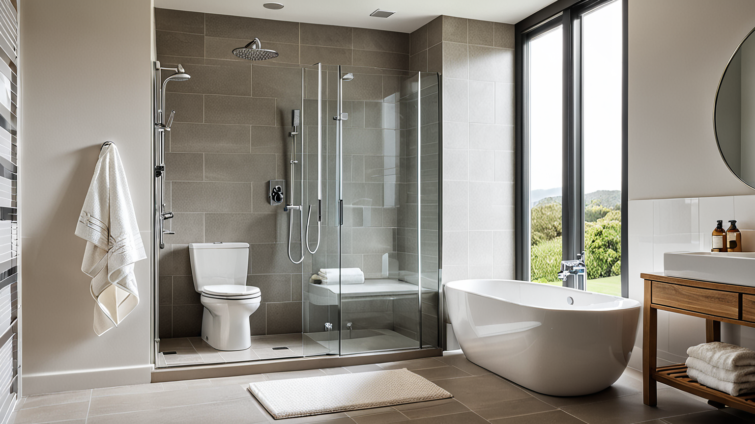 毎日の浴室掃除で清潔に保たれた浴室椅子