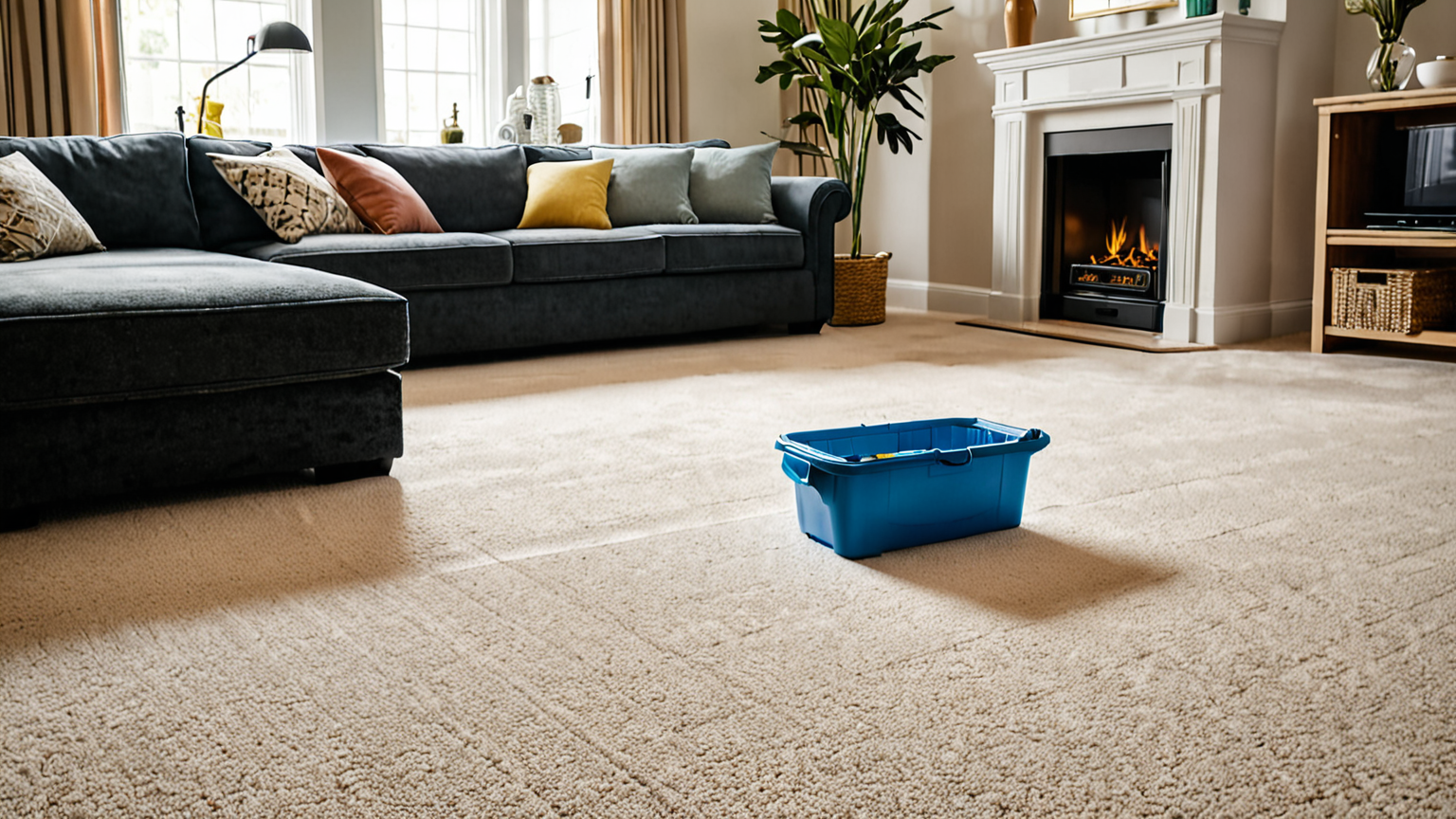 カーペット掃除の準備