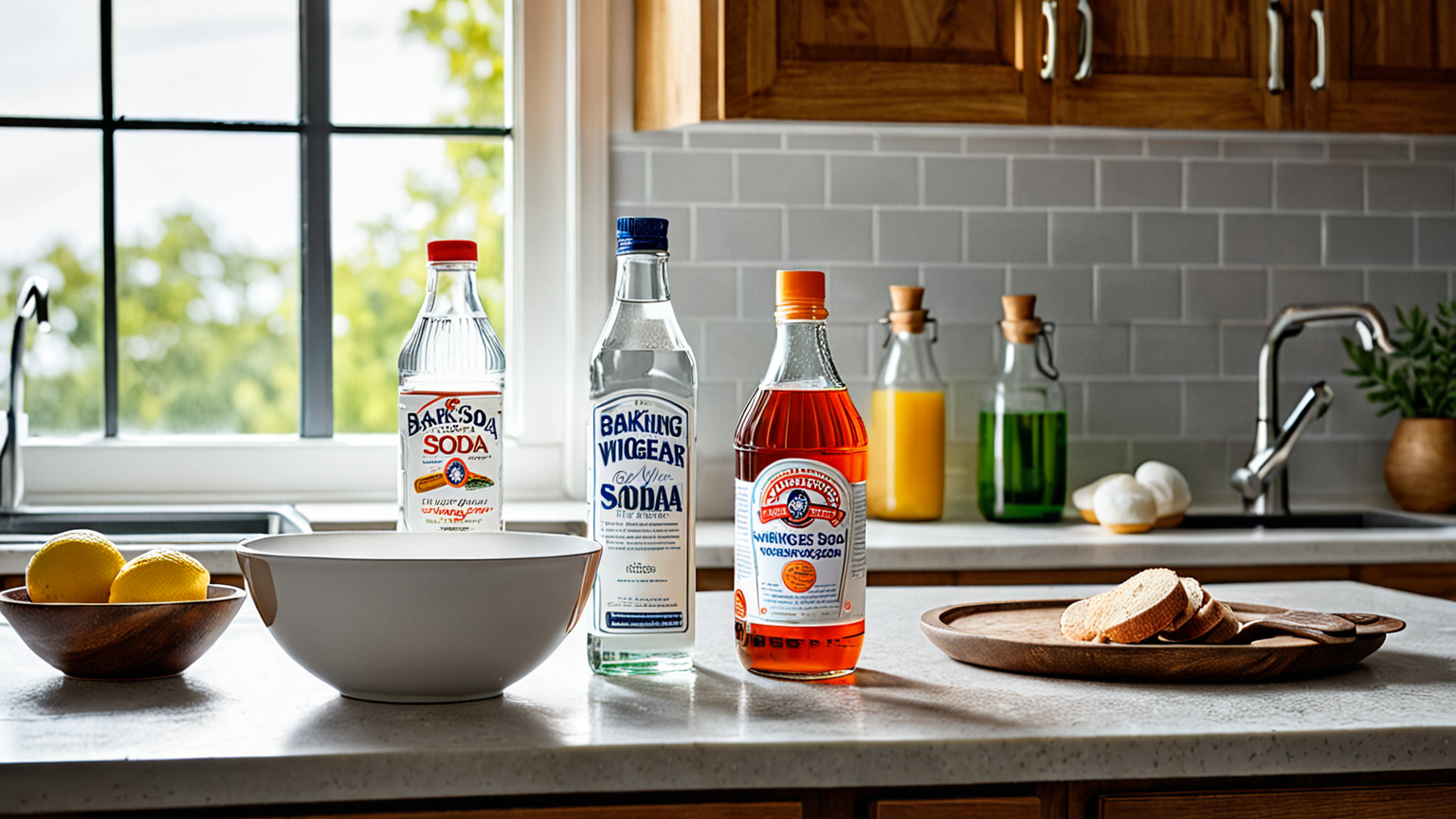 重曹と酢を使った消臭ケアのイメージ