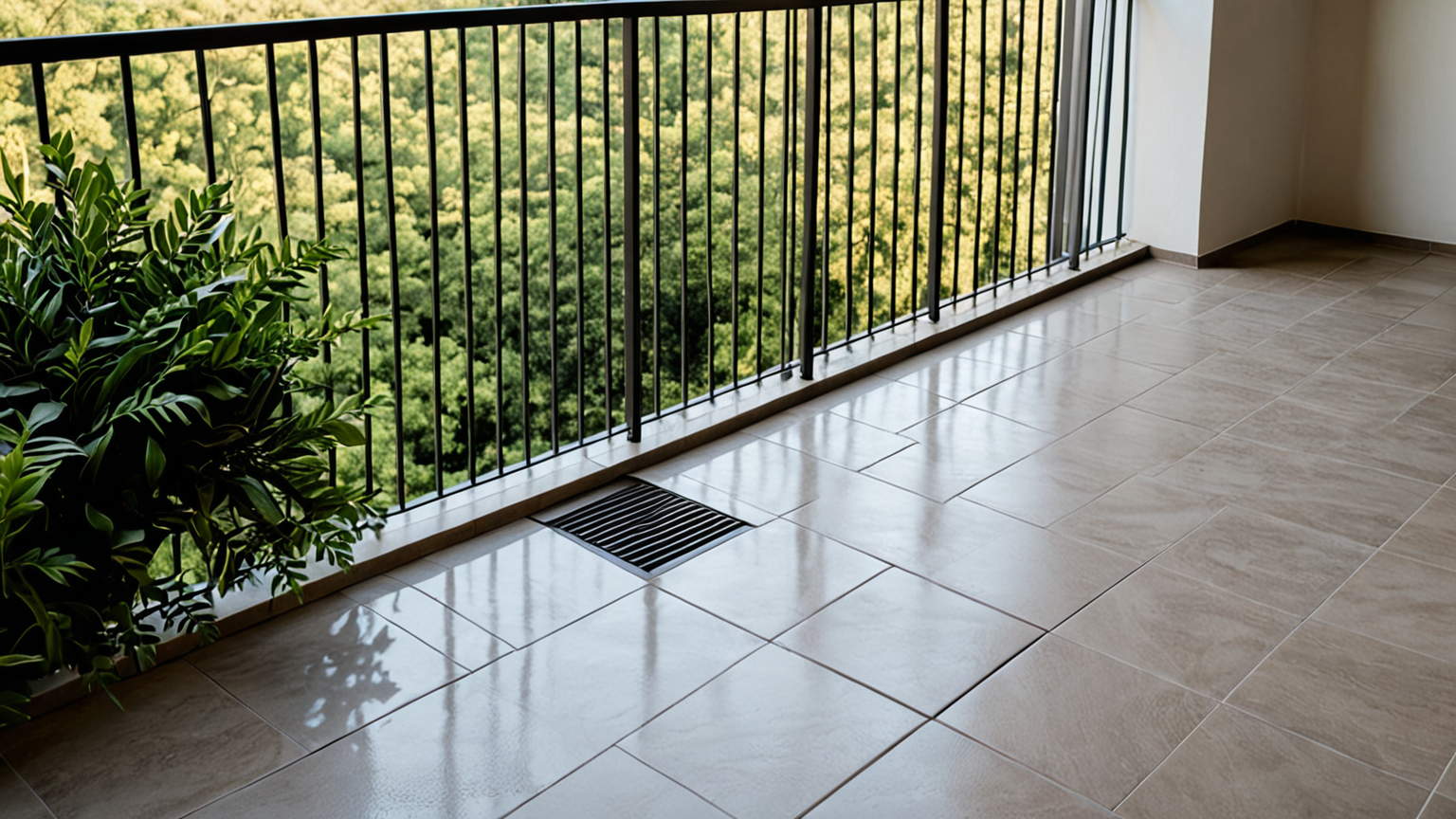 ベランダの排水口とゴキブリイメージ