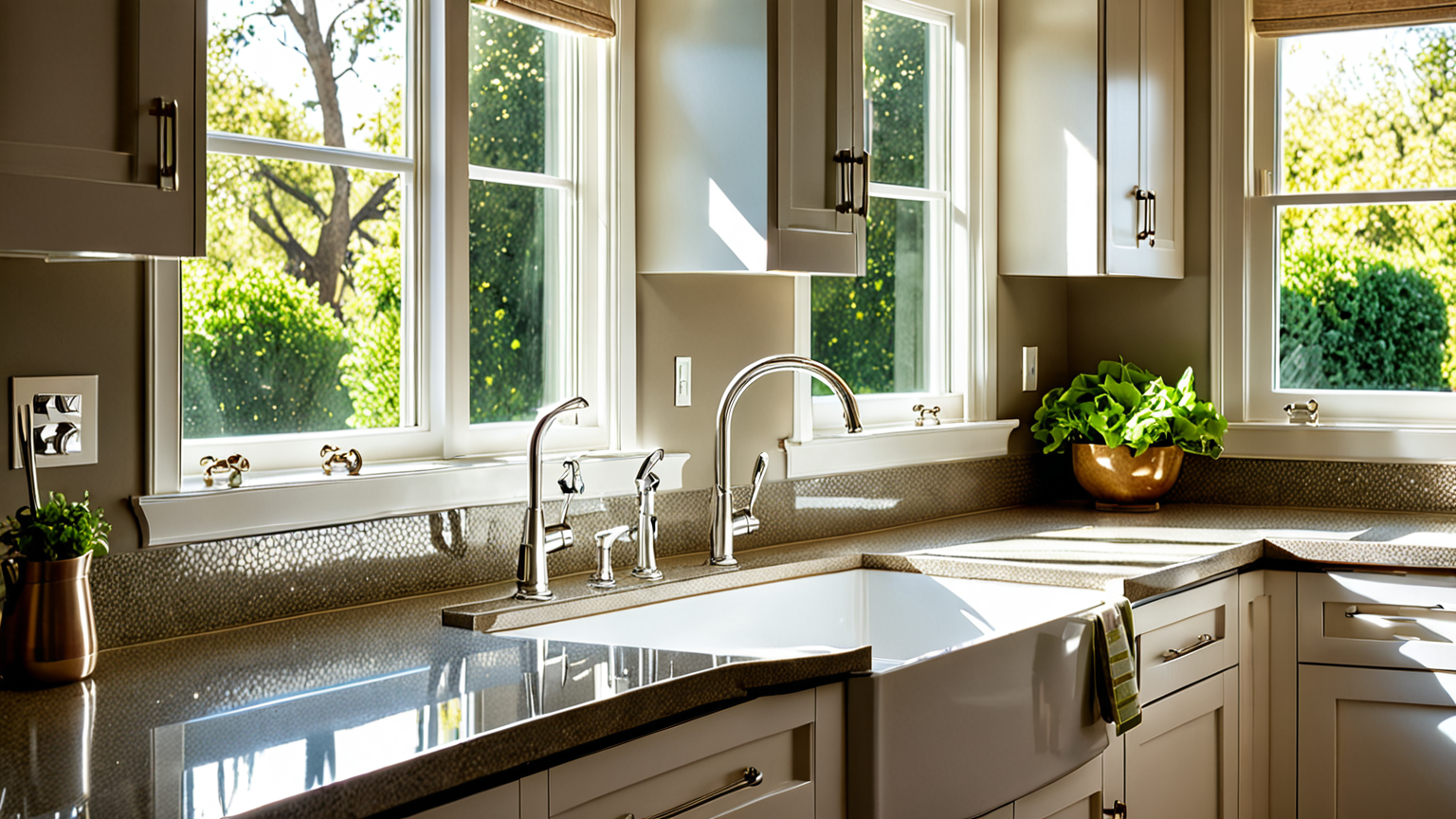 キッチンの清掃風景