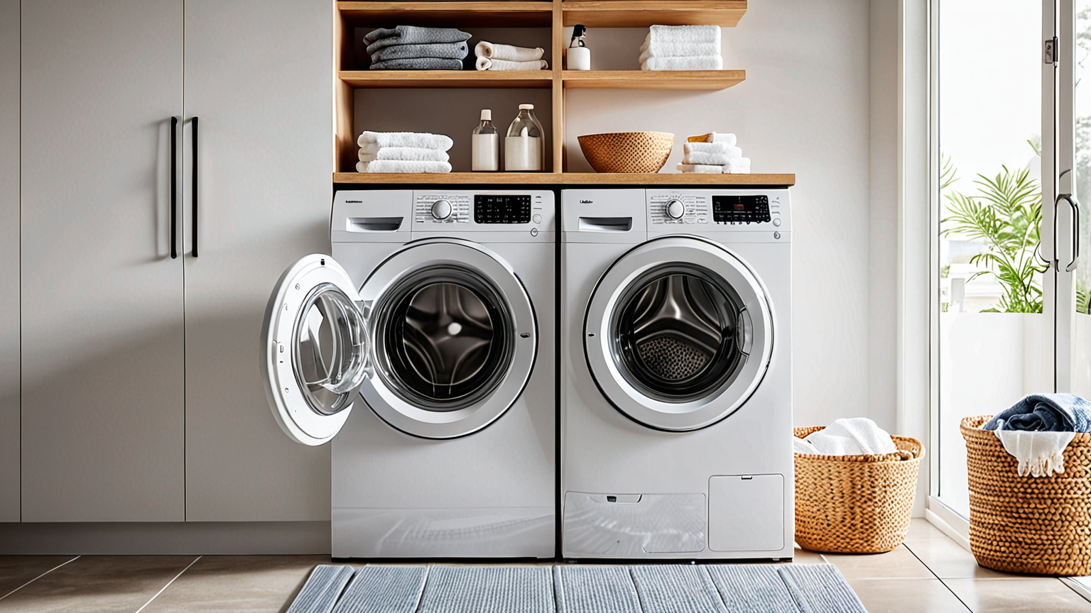 ドラム式洗濯機の内部の湿気がこもる様子