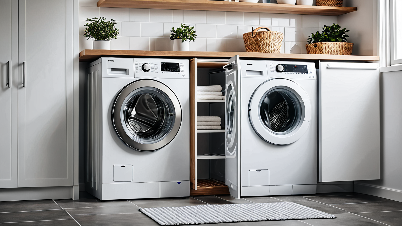 洗濯機のゴムパッキンを歯ブラシで掃除する様子