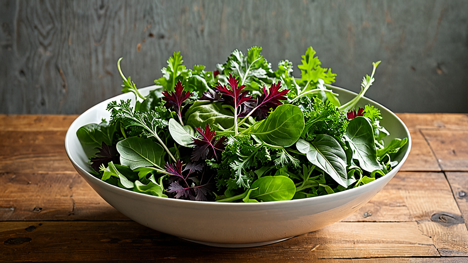 解凍した水菜を使ったサラダ
