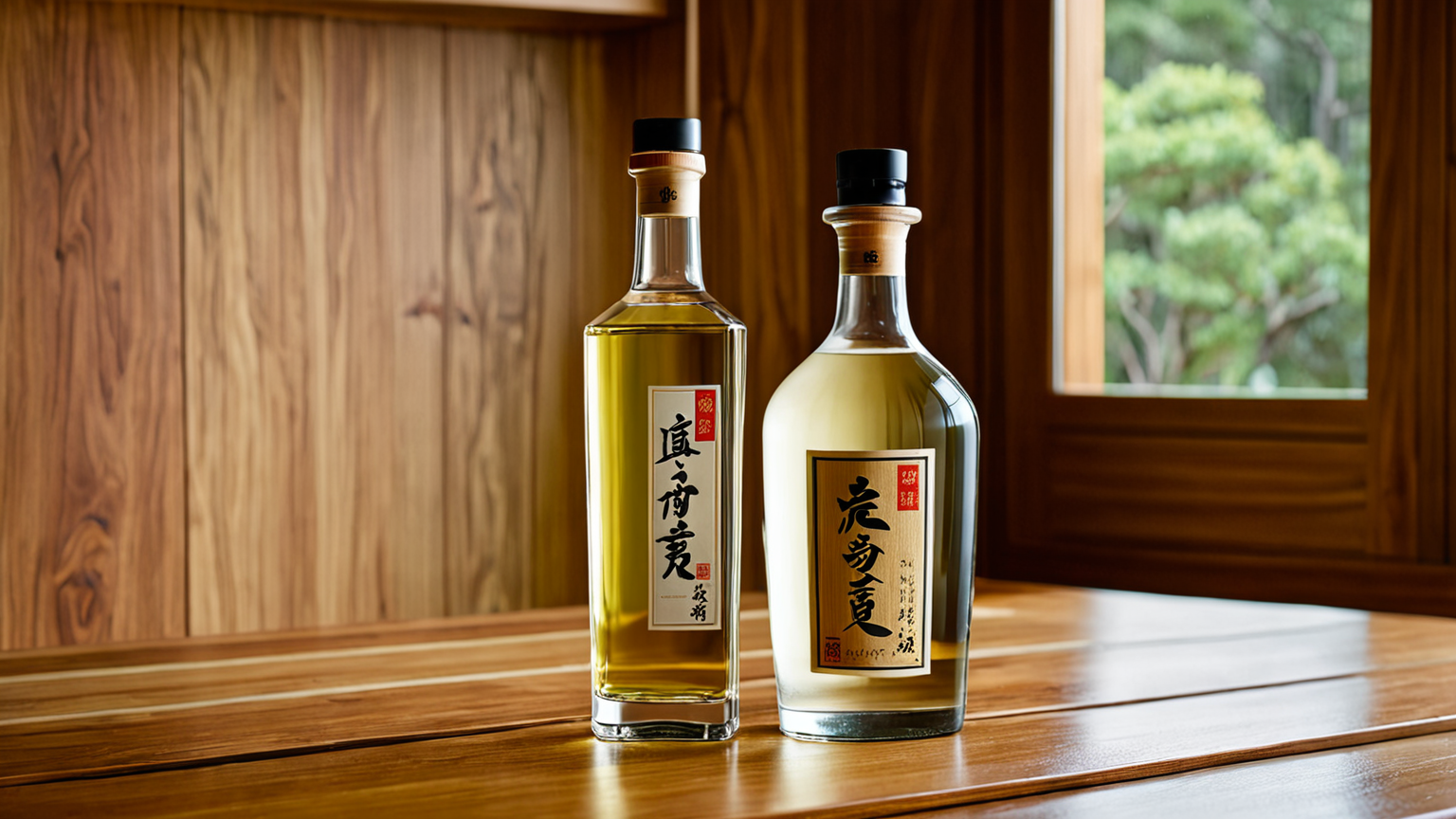 密閉された焼酎の瓶と保存容器