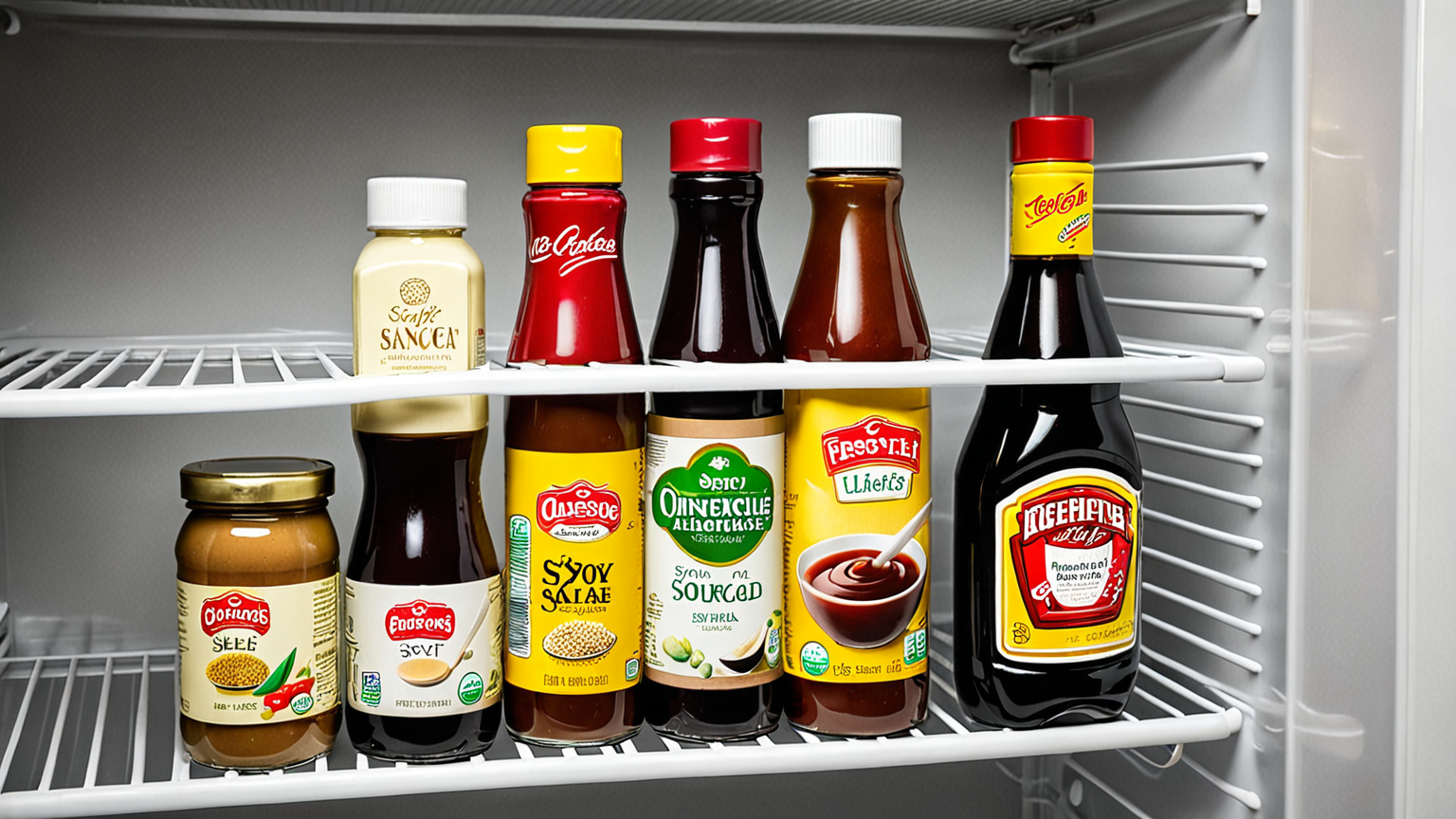 冷蔵庫の醤油ボトルの保存イメージ