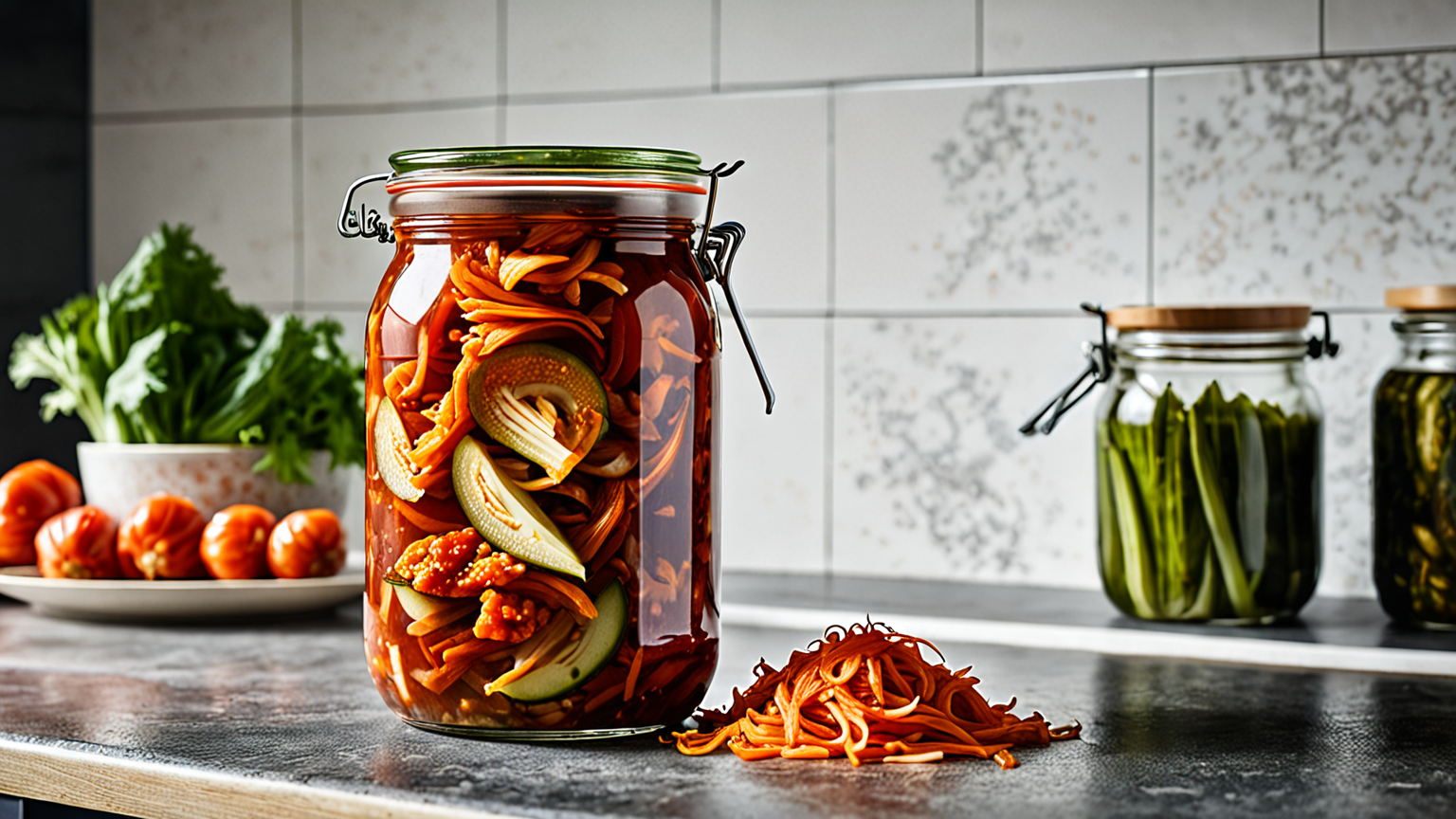 キムチの状態をチェックするイメージ