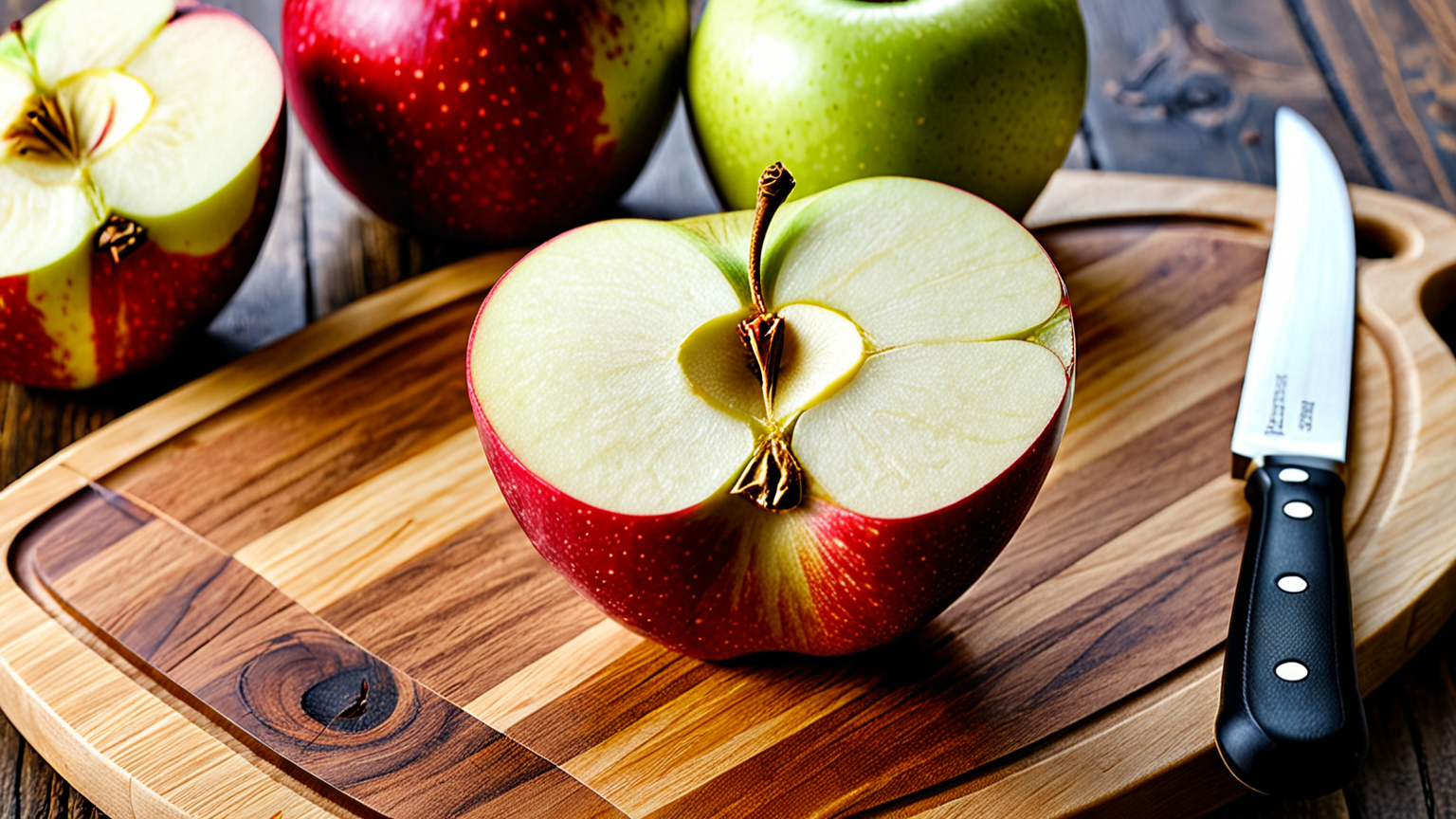 変色するりんごの断面