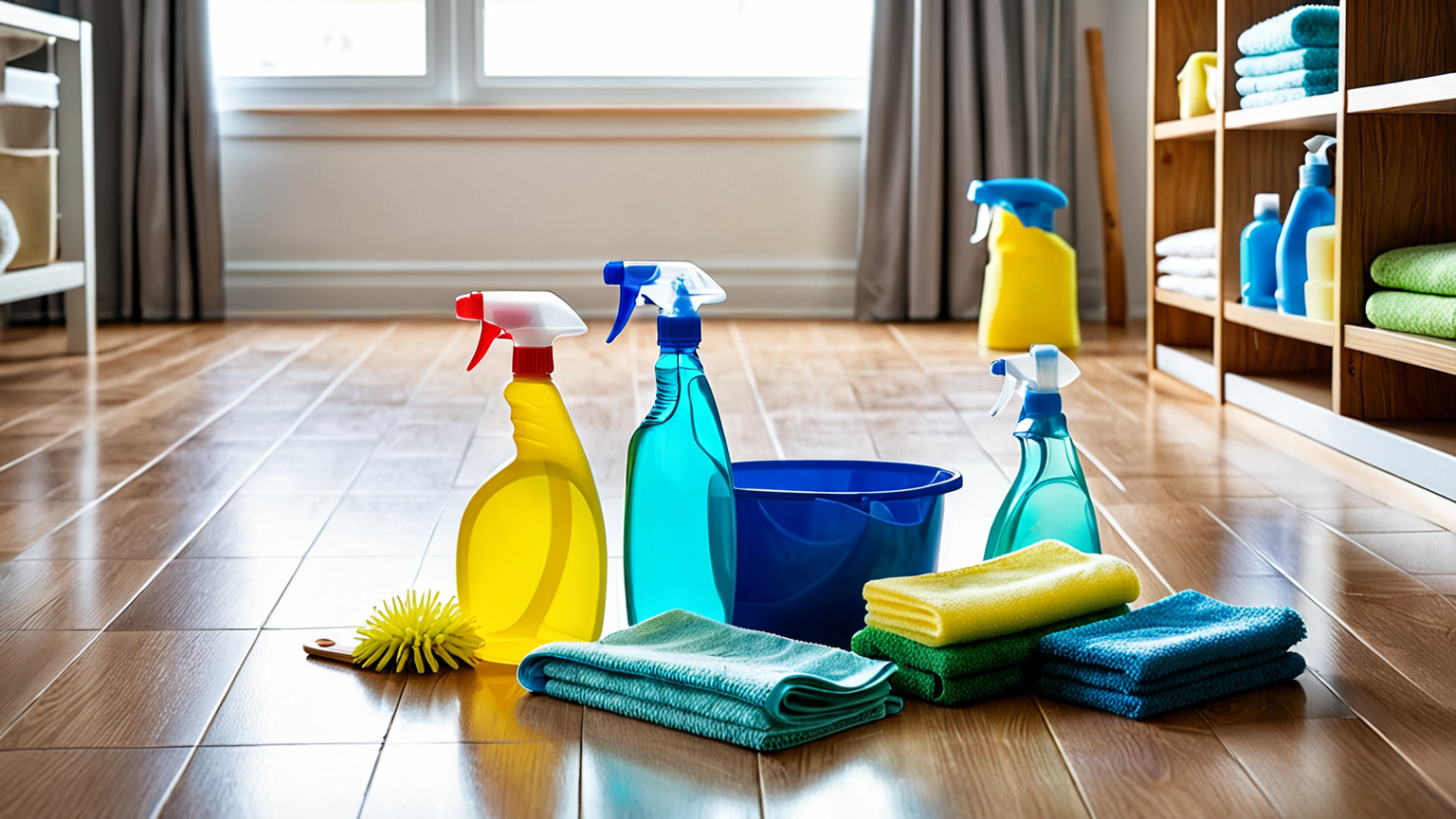 掃除の効果的な順番を示すイラスト