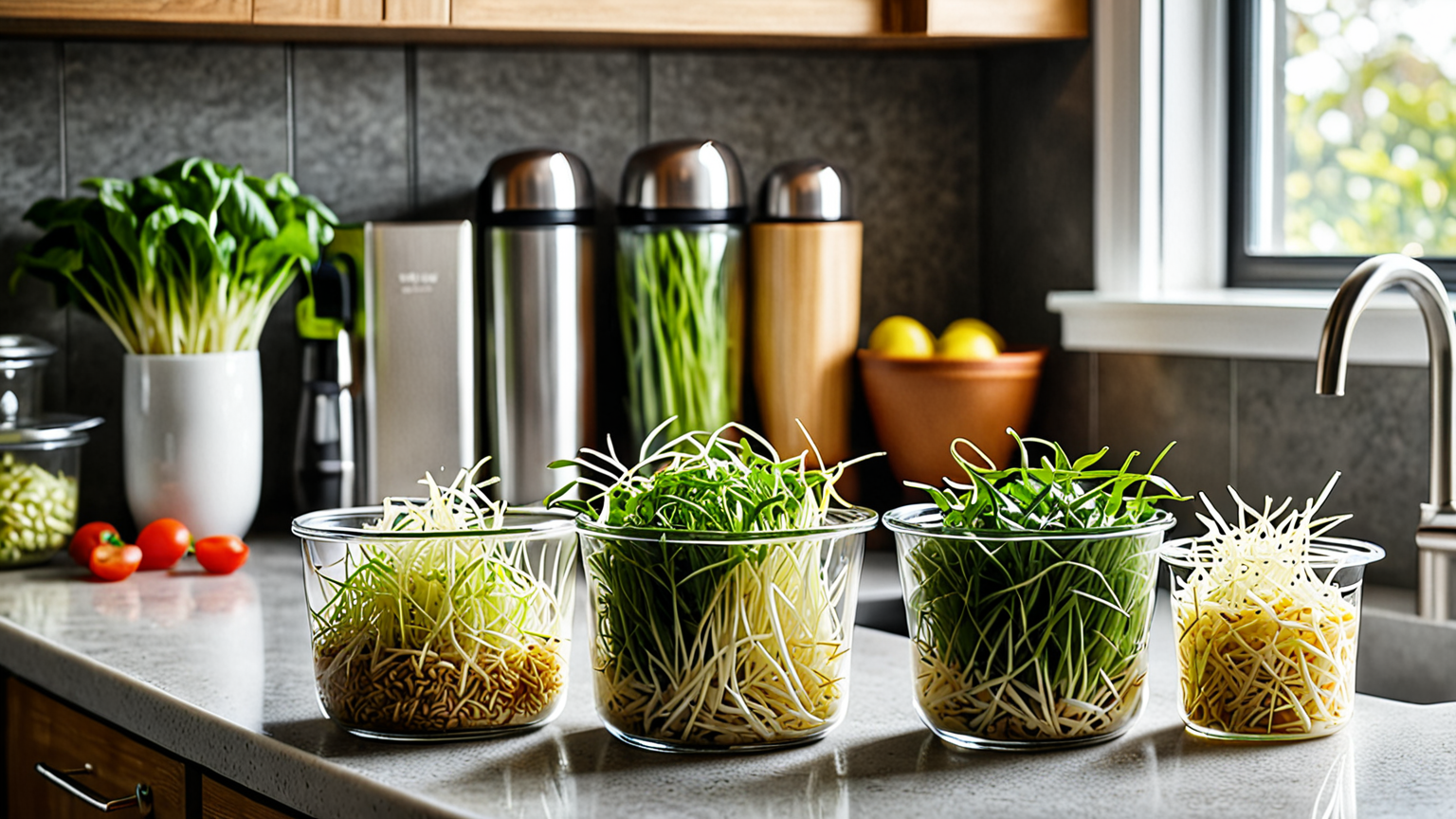 新鮮なもやしと冷凍保存用の容器