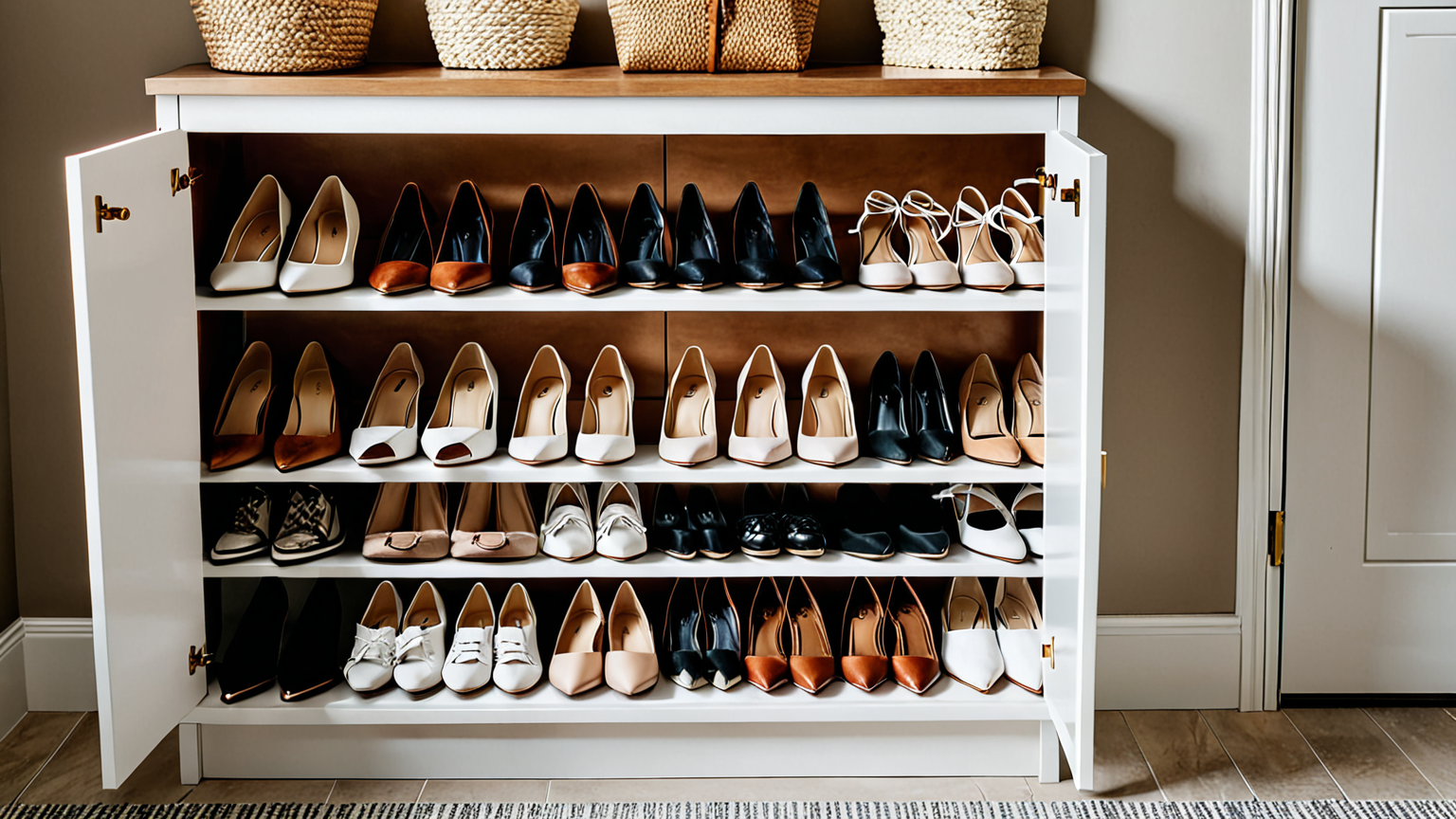 下駄箱の掃除手順イメージ