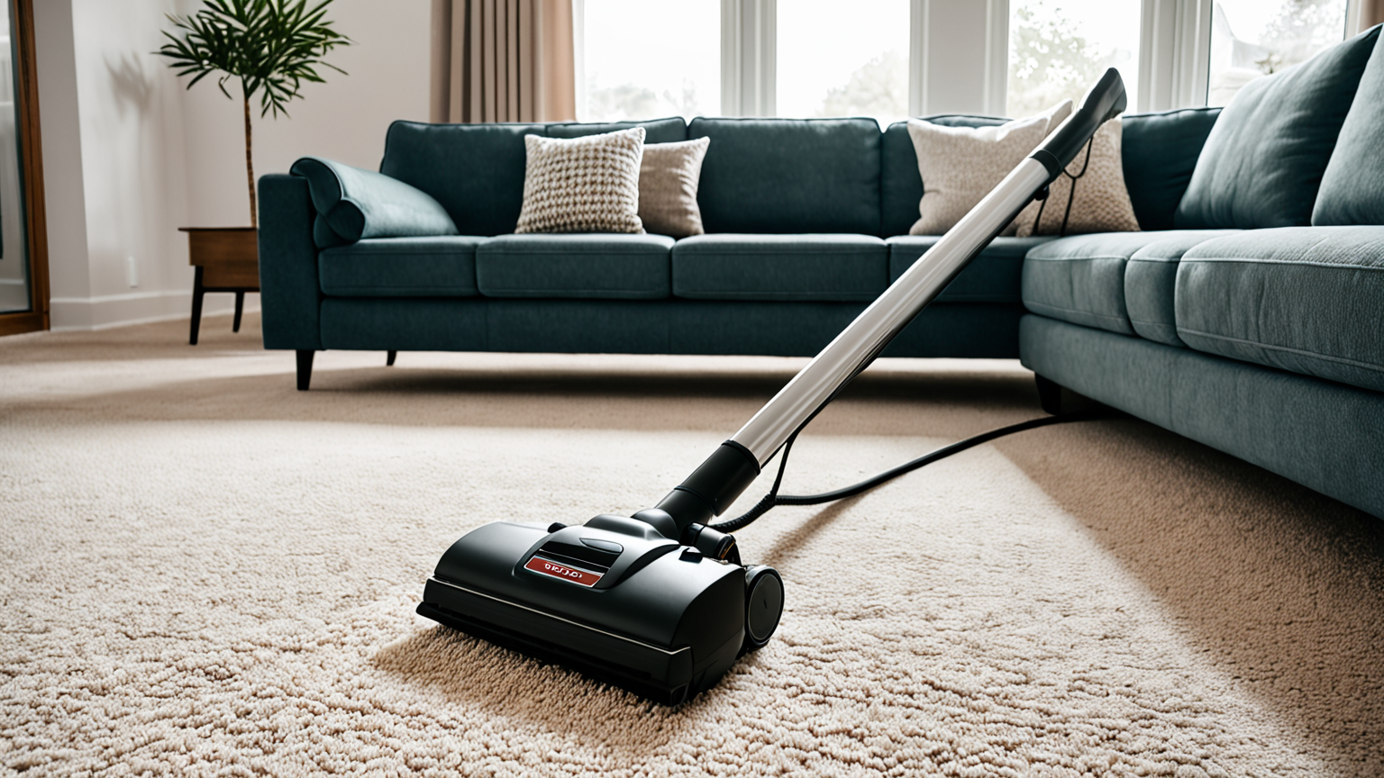 カーペット掃除をしている様子