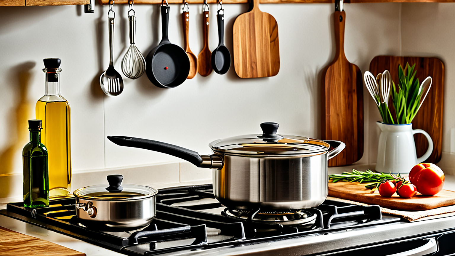 キッチンで温度計を使って油の温度を測っている様子