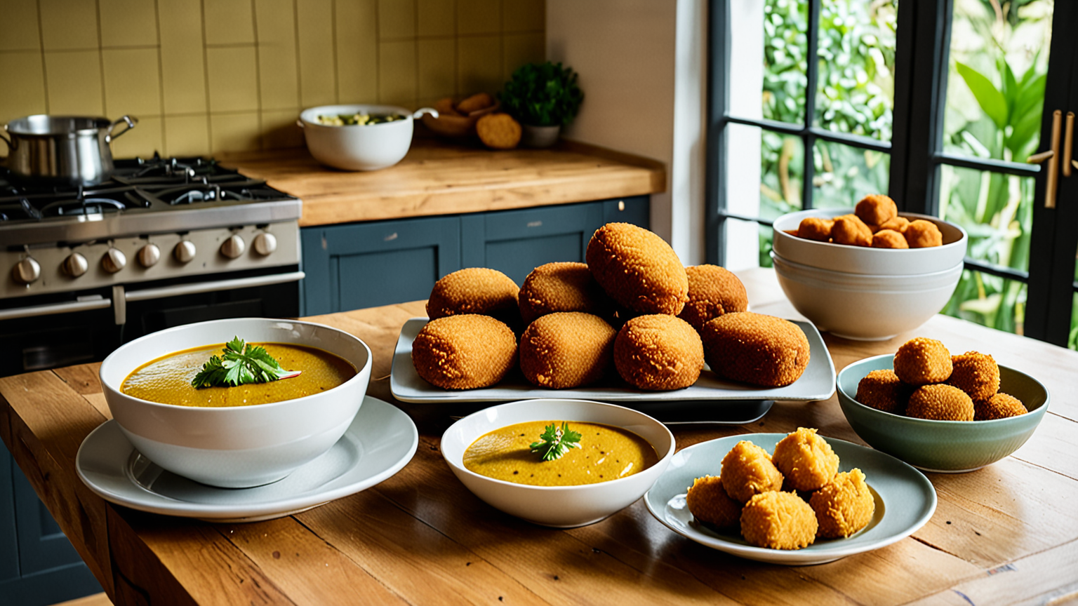 コロッケを使ったサンドイッチやカレーのイメージ