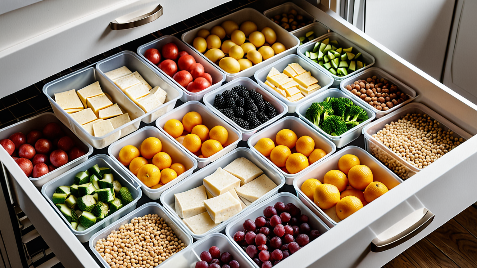 冷凍庫内の離乳食パック