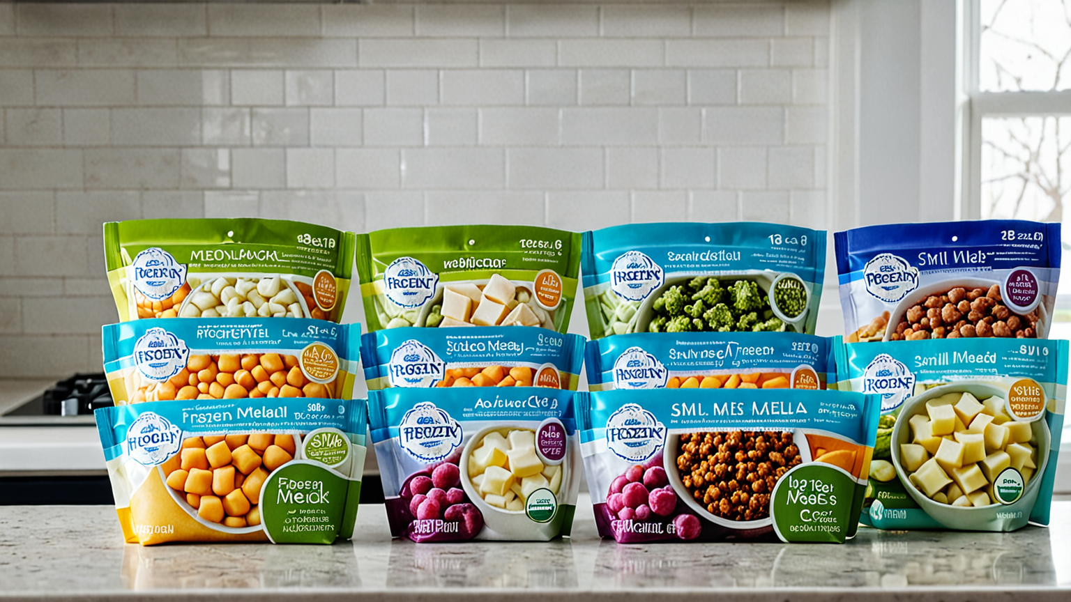 冷凍用パックに小分けされた離乳食