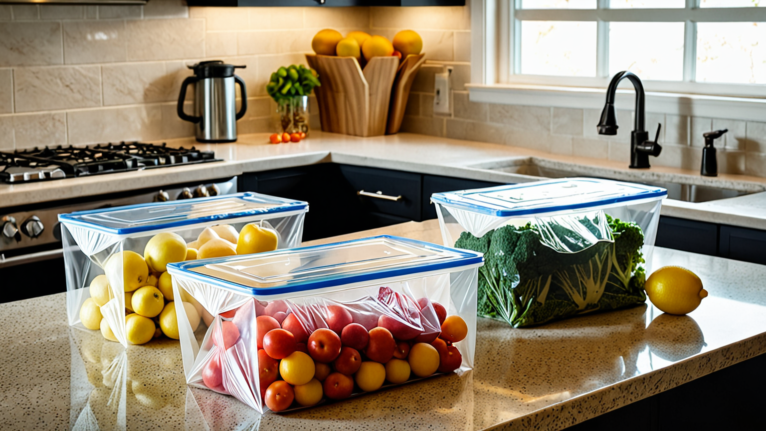 冷凍保存に使う密封袋と保存容器