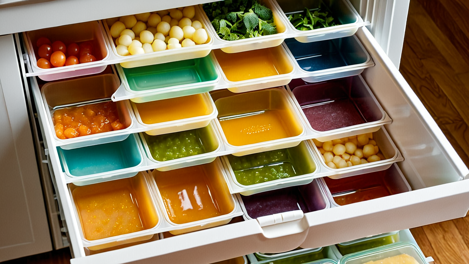 冷凍庫に入った離乳食