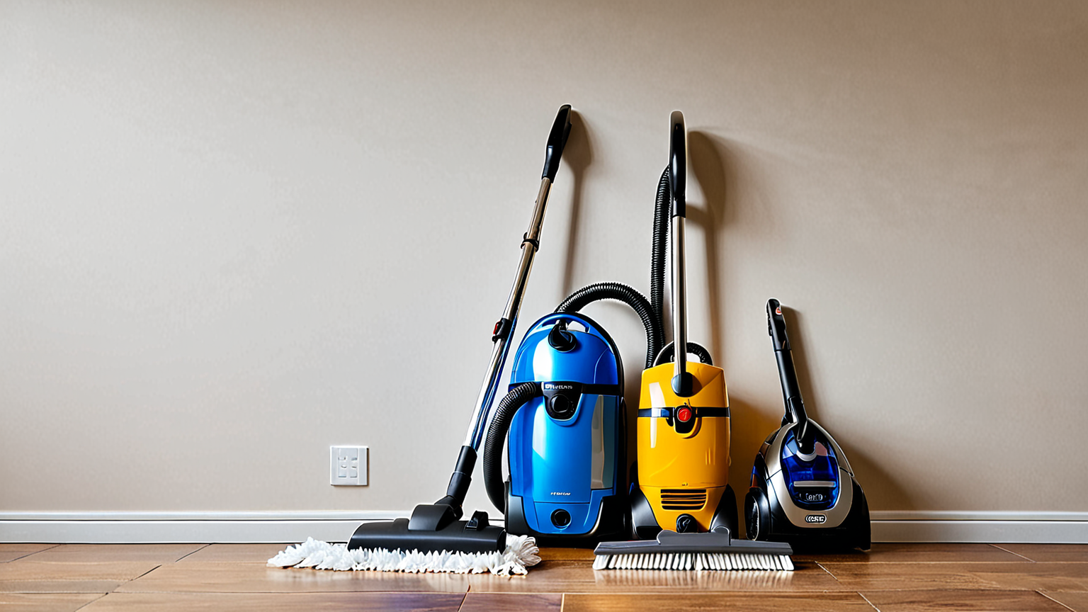 掃除機やブラシなどの便利グッズの写真