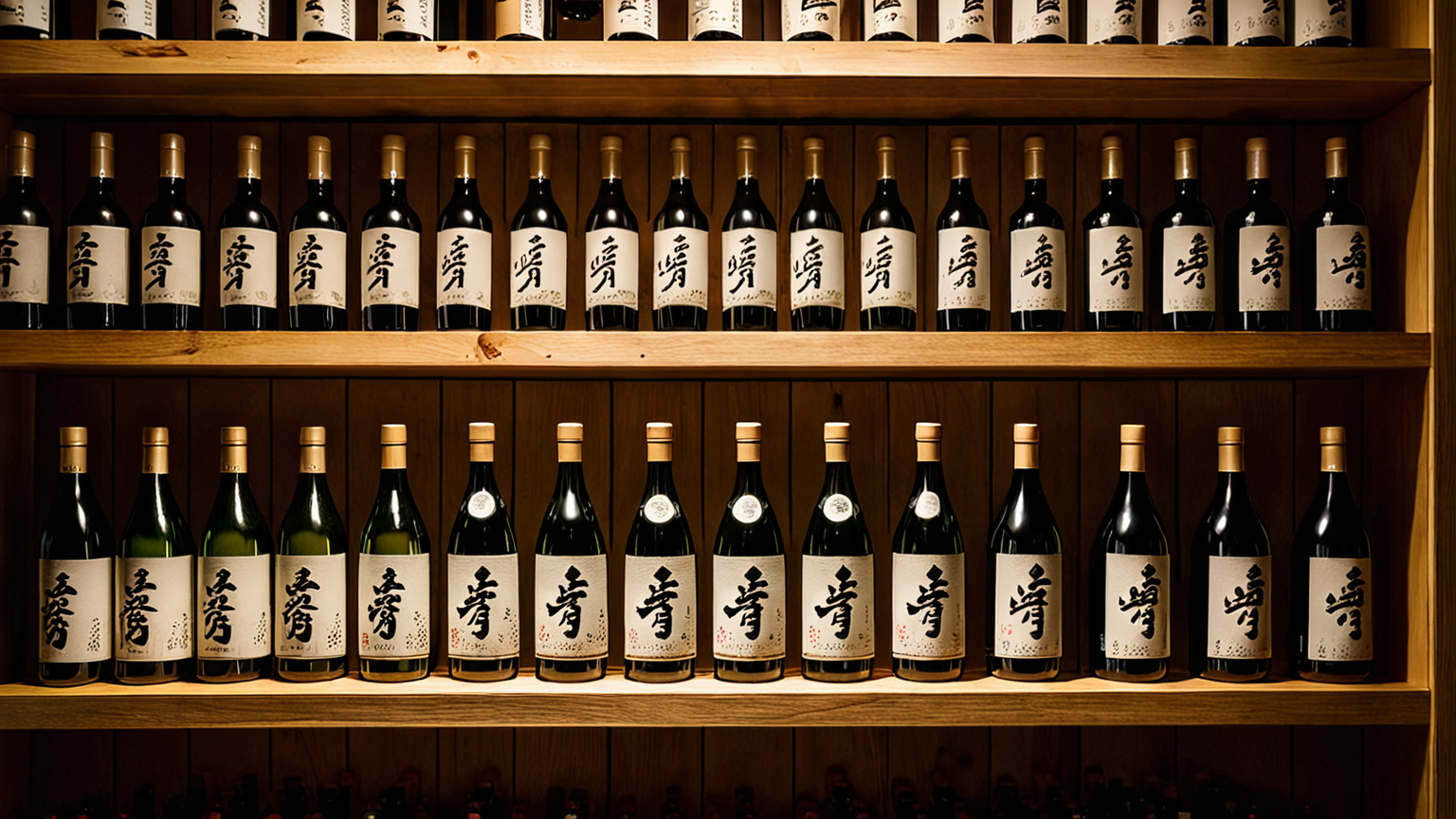 日本酒瓶と保存場所のイメージ