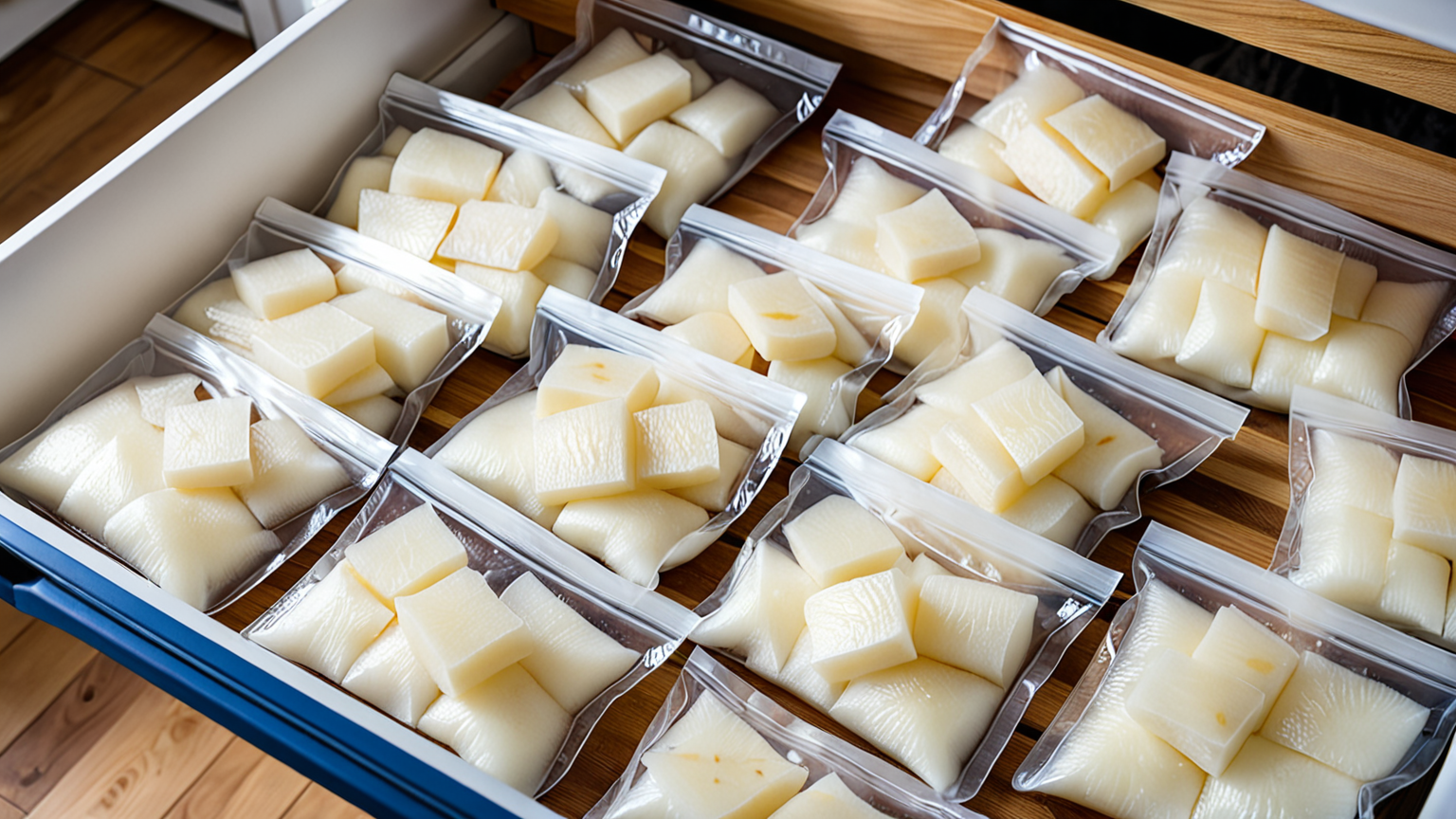 冷凍保存された大根のイメージ