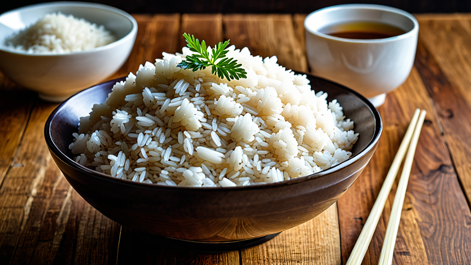 美味しく炊きあがったご飯のアップ