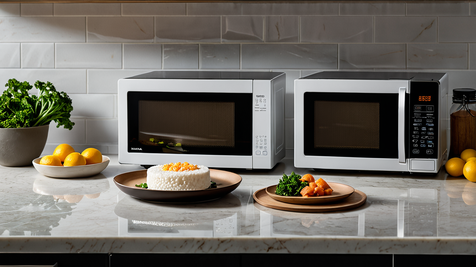 冷凍したきんぴらごぼうを電子レンジで解凍している様子