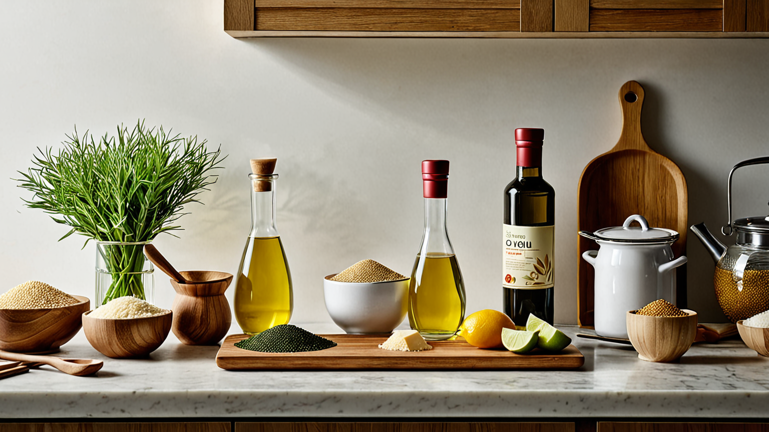 料理中にごま油を使う手元