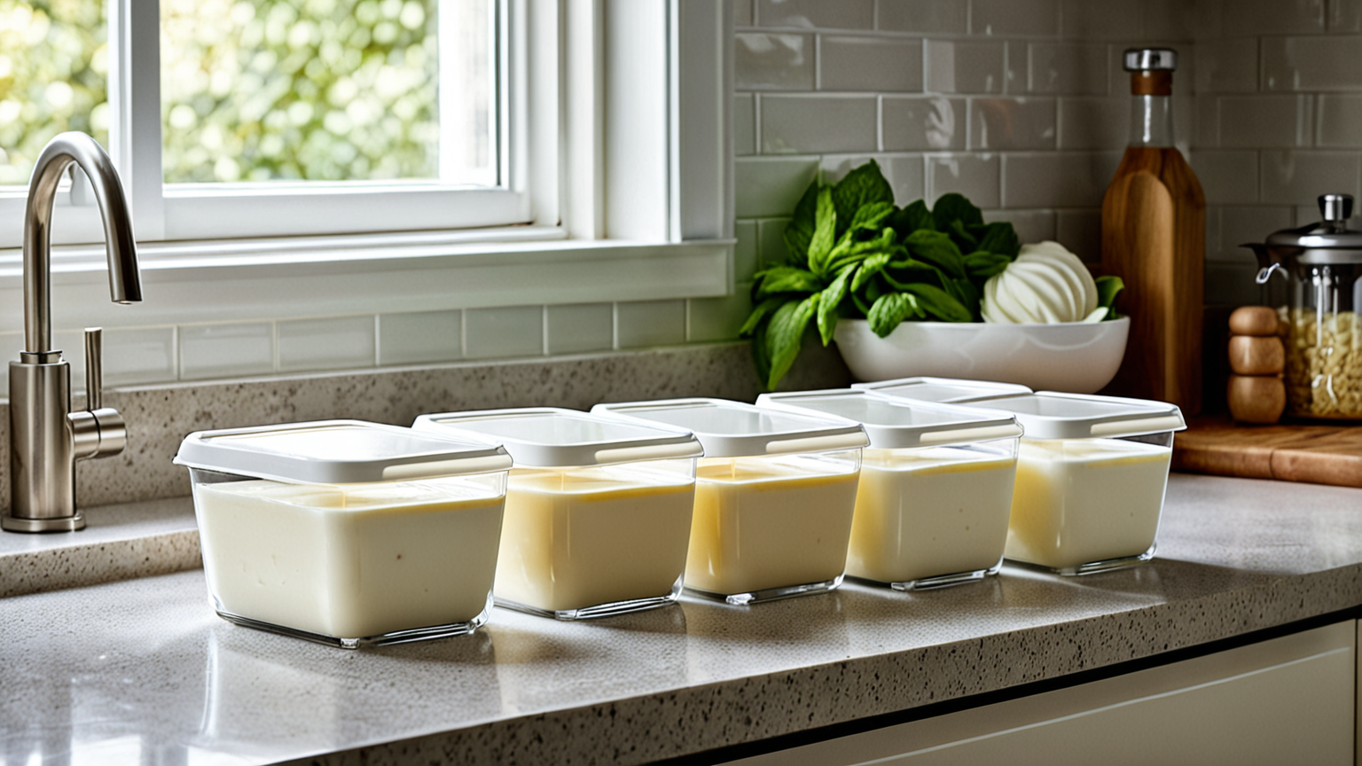 冷凍保存用の容器に入った生クリーム