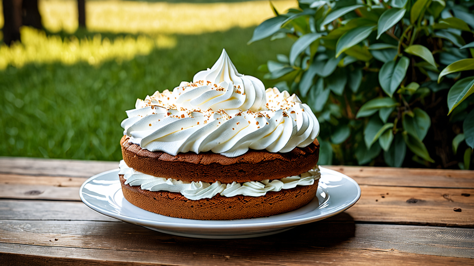 生クリームを使ったケーキの写真