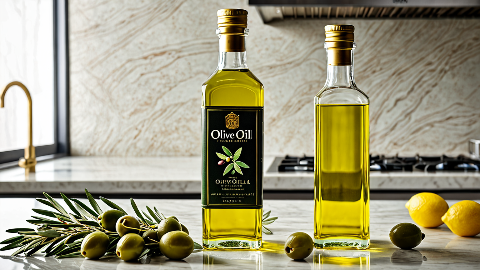 室温に戻しているオリーブオイル瓶