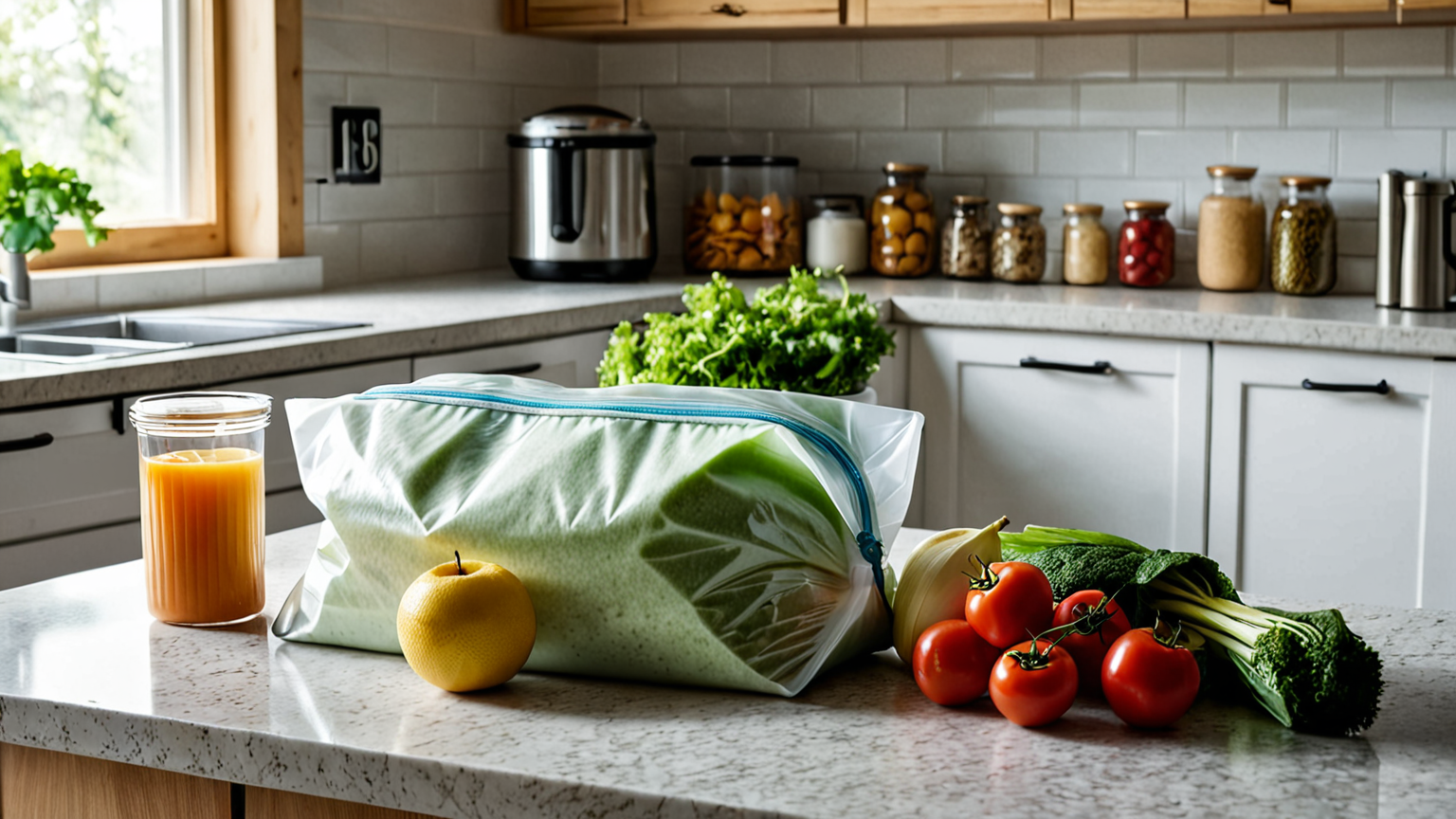 ちくわを冷凍保存袋に入れている様子