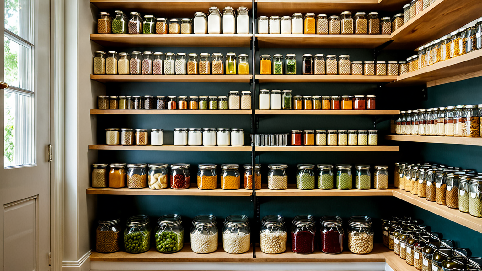 キッチンの保存食コーナー
