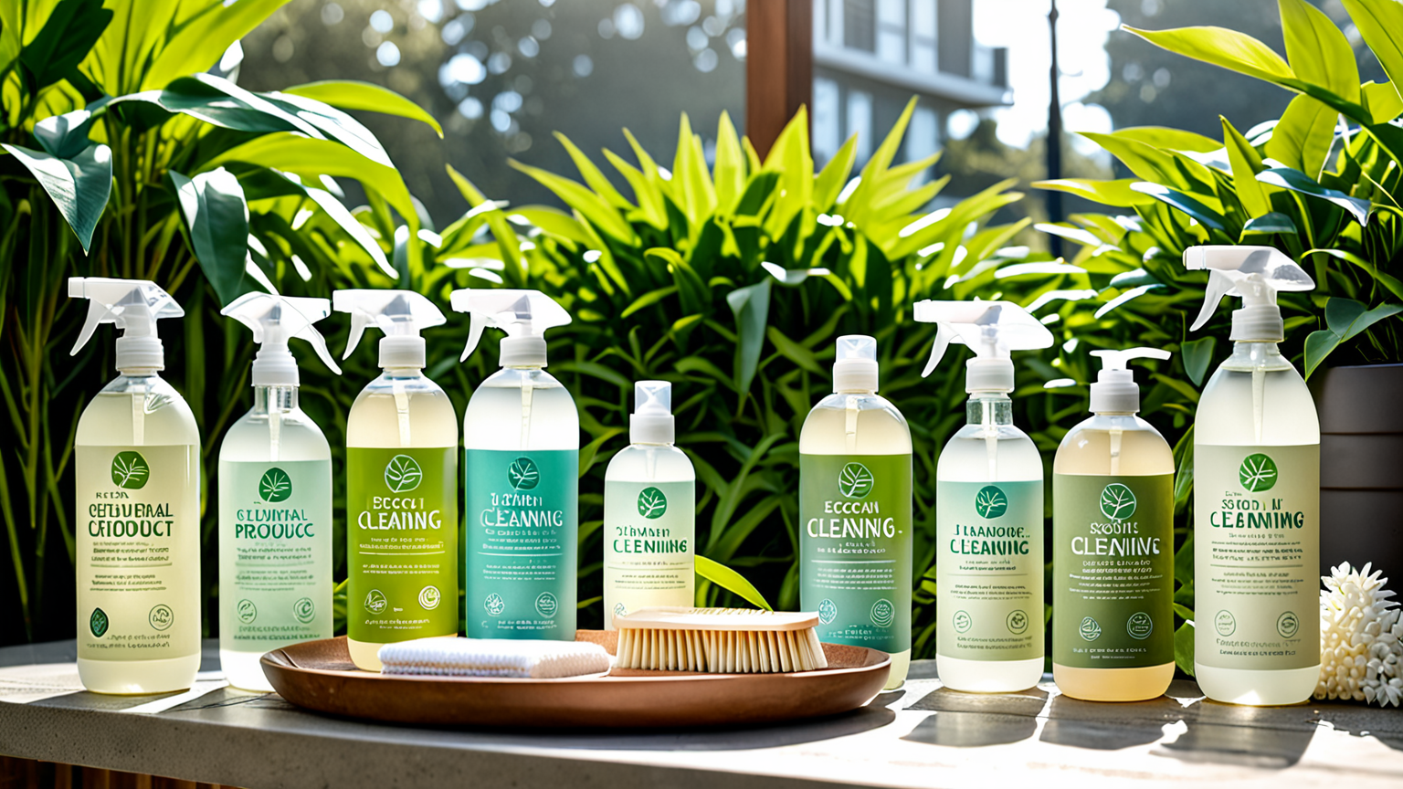 エコ洗剤と自然環境のイメージ