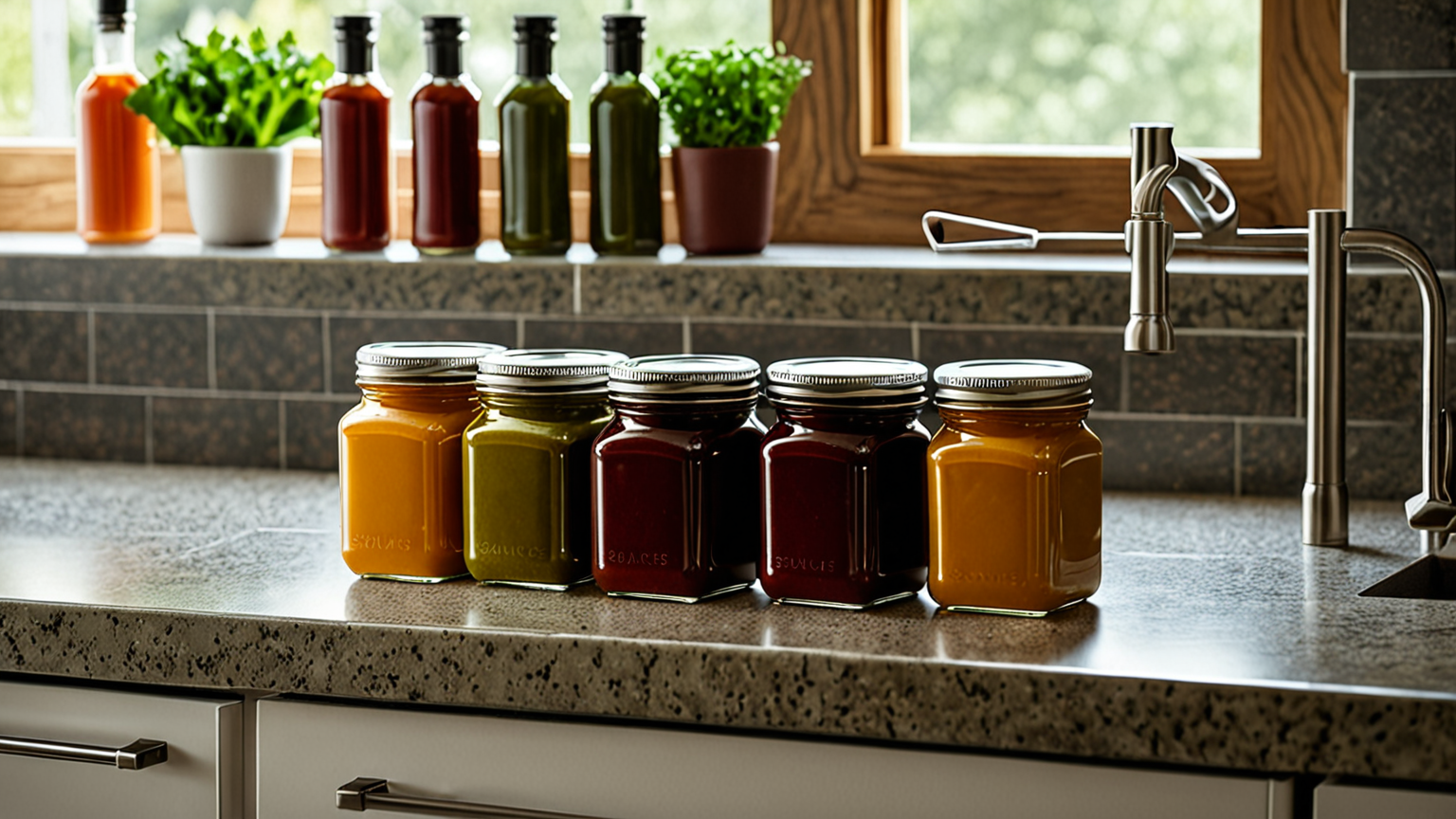 ソース保存用の密閉容器とラベル