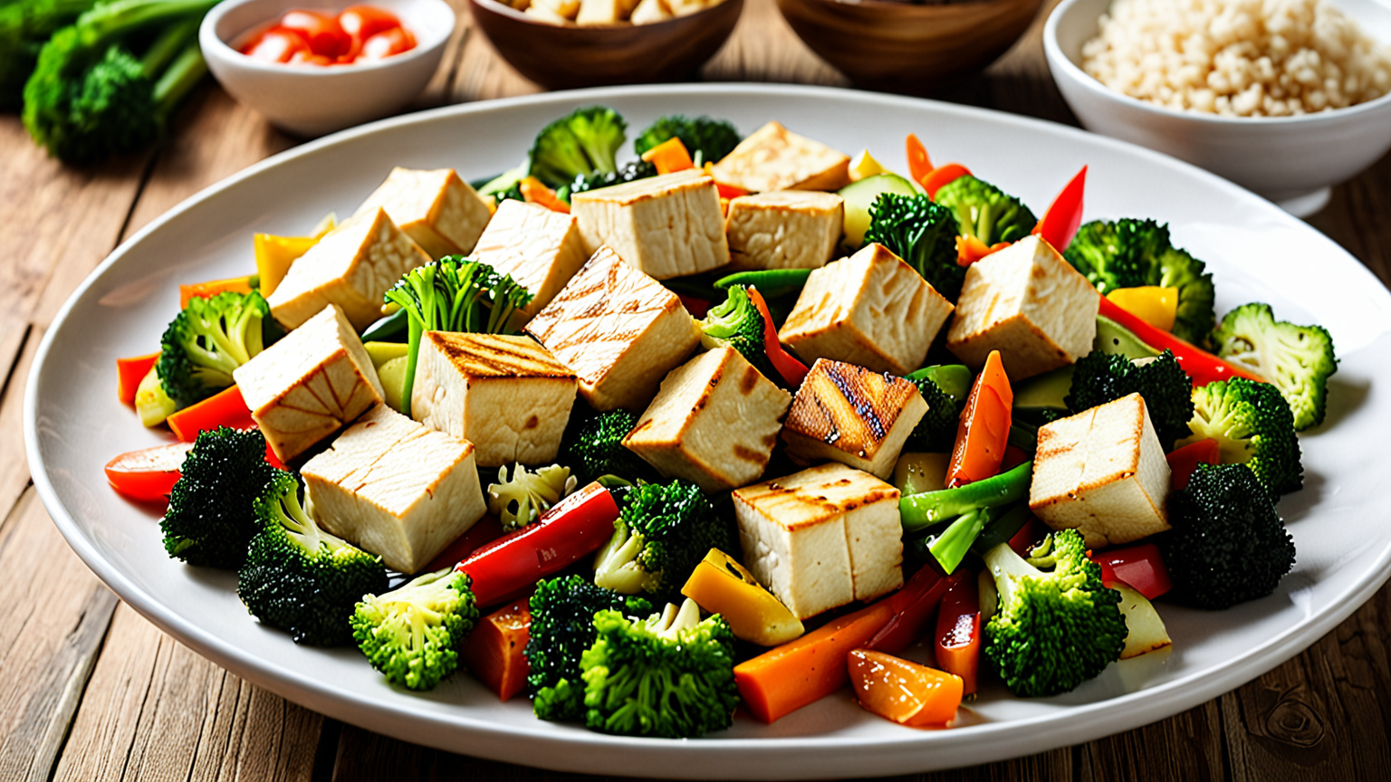 豆腐と野菜の炒め物