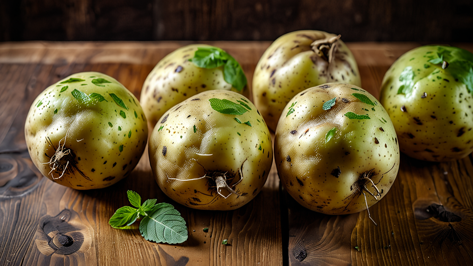 緑色に変色したじゃがいもの皮