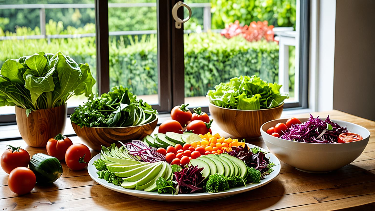 野菜を使った健康的な食事