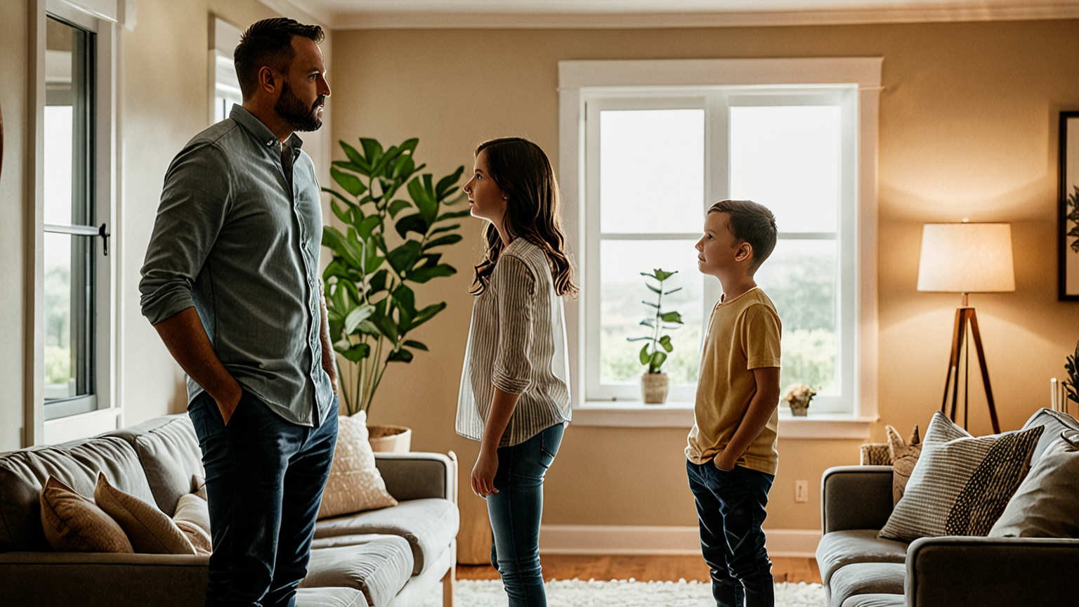 疑問を持つ家族のイメージ