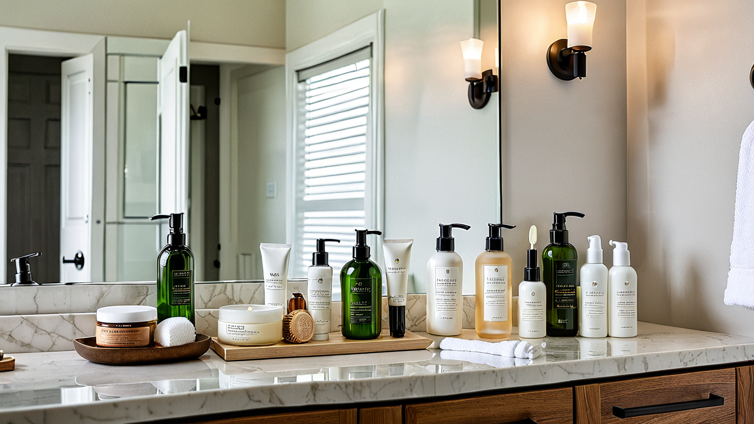 保湿クリームを手に塗る様子