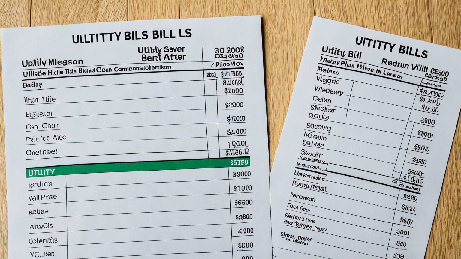 節約前後の光熱費比較グラフ