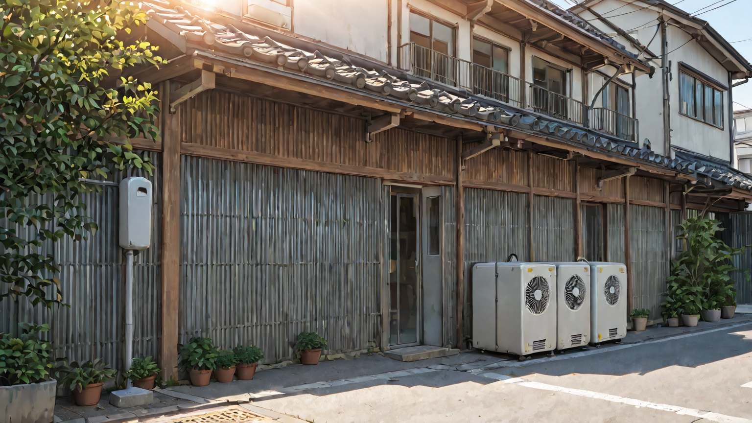 室外機のファン部分のアップ写真