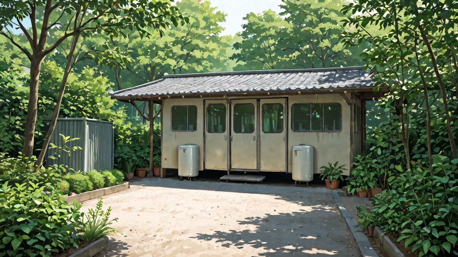 室外機の周囲が整理され風通しが良い様子