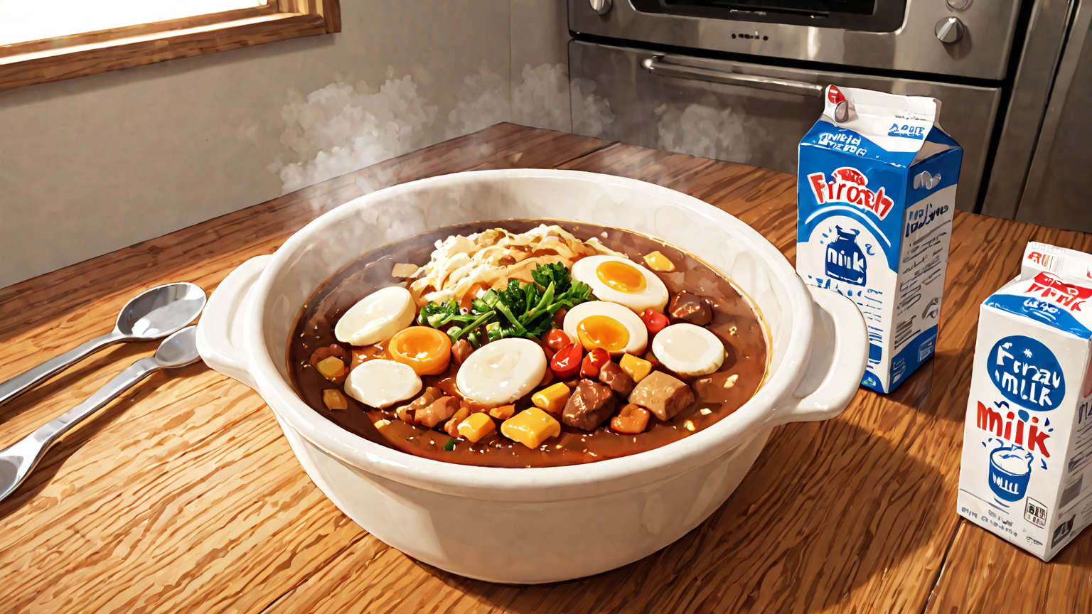 冷凍牛乳を使ったクリームシチュー