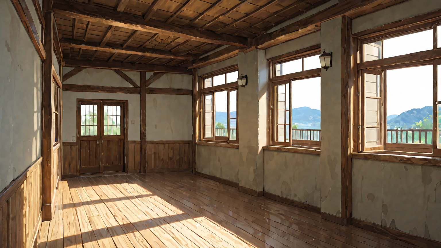 窓の隙間に隙間テープを貼る様子