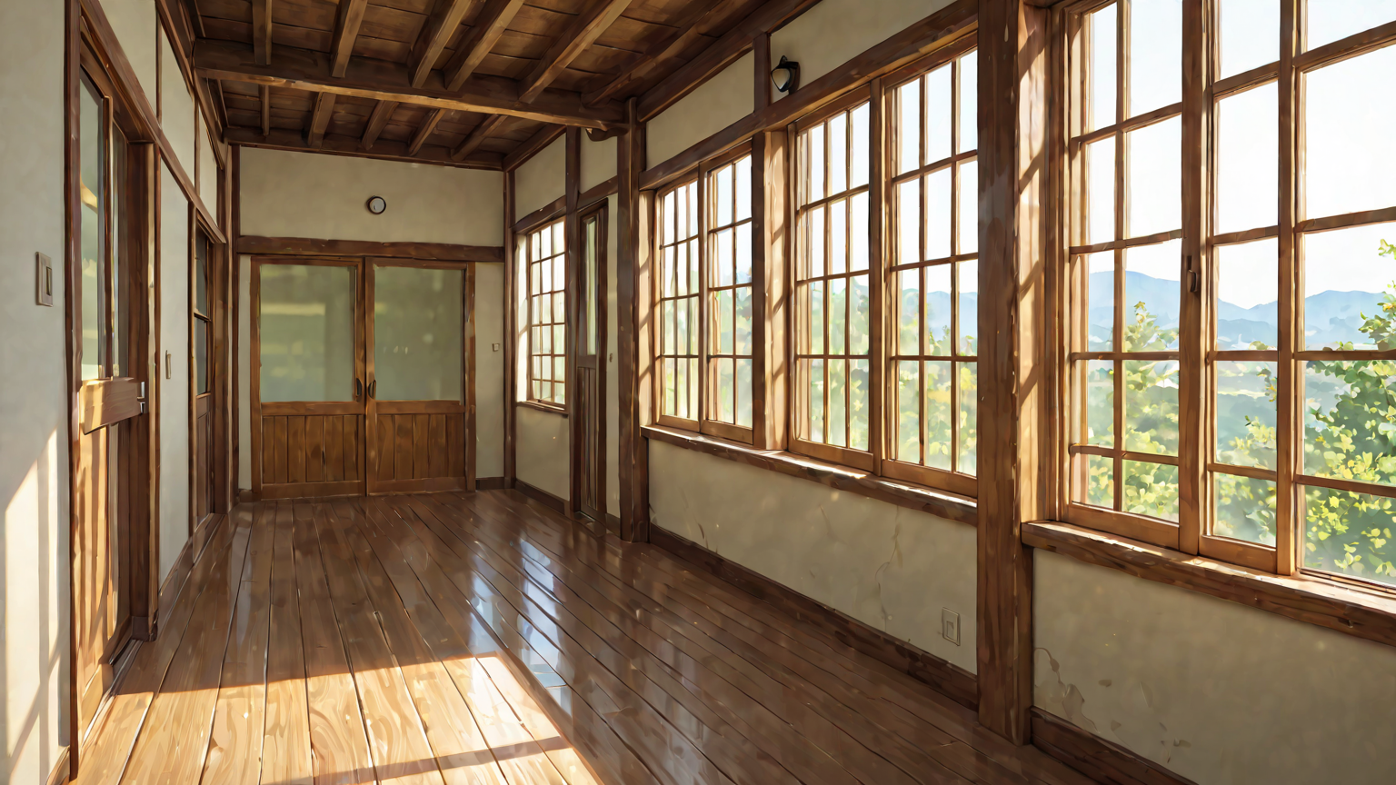 DIYで隙間風対策を行う女性