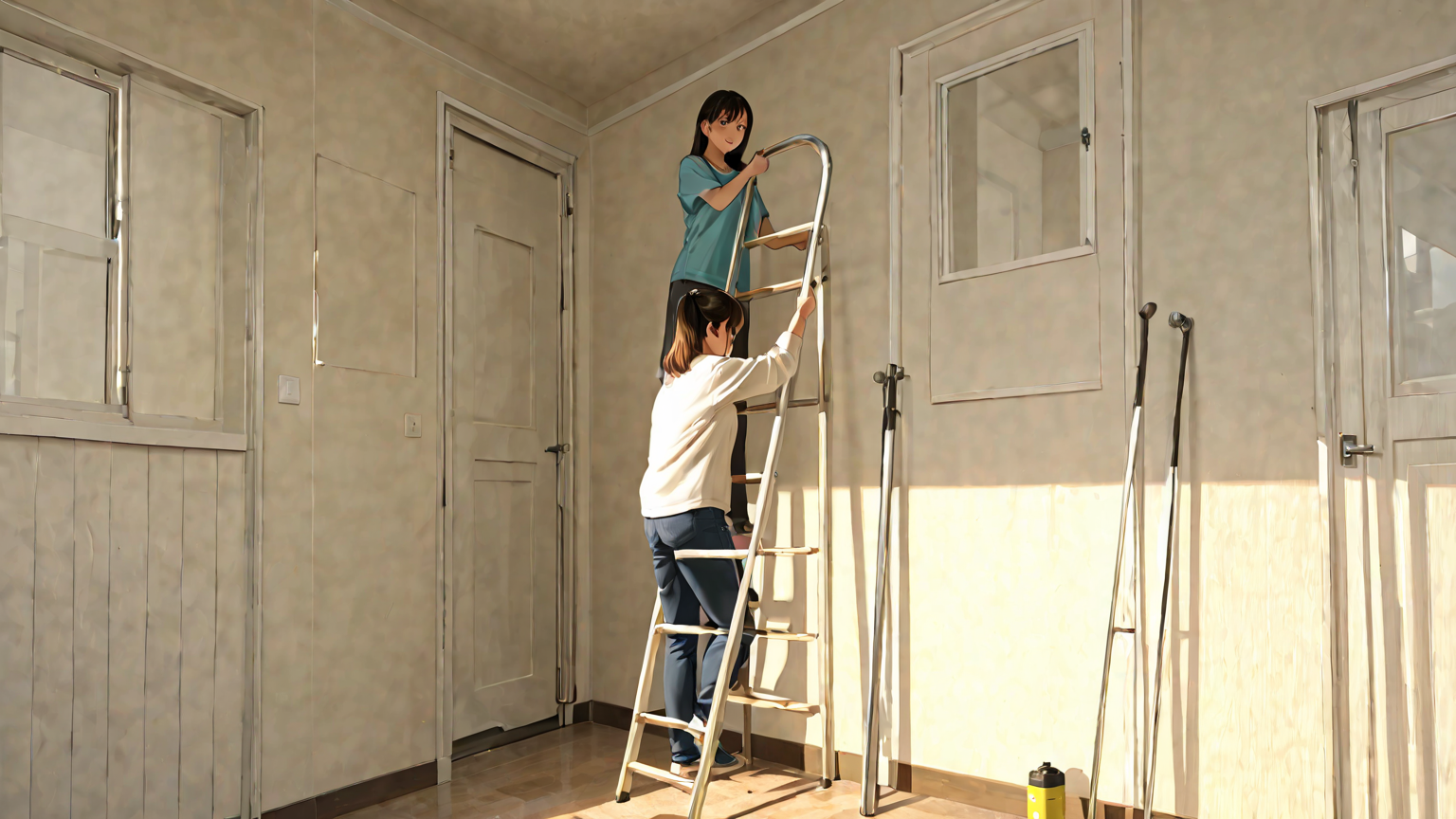 壁紙補修のポイントを説明するイラスト