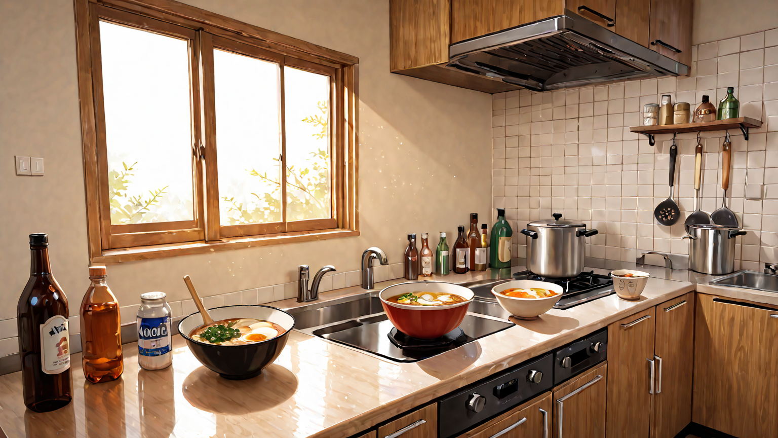 めんつゆの保存方法を示すイラスト